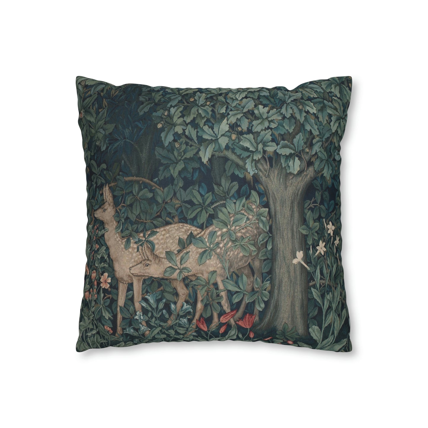 William Morris & Co Spun Poly Cushion Cover - Green Forest Collection (Dear)