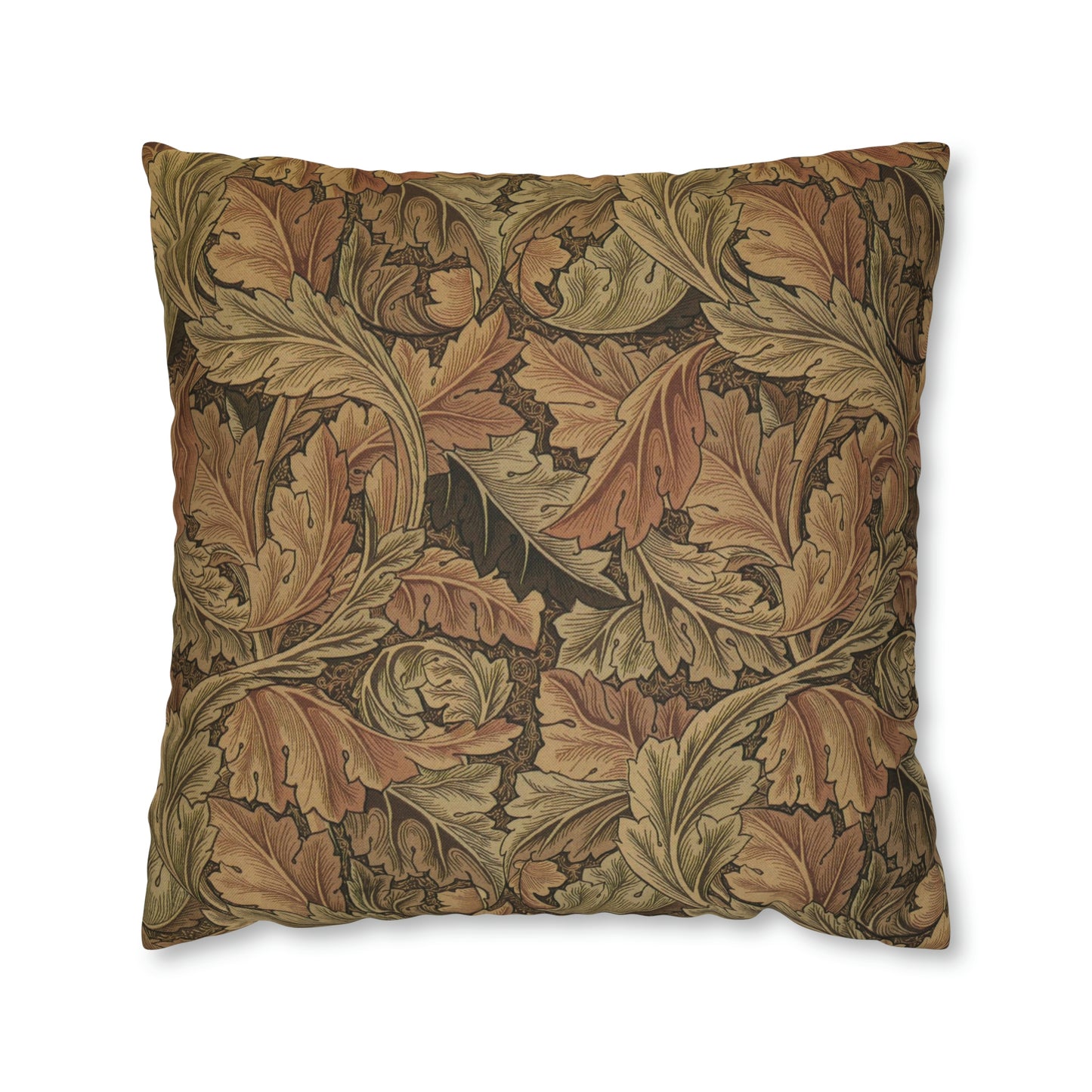 william-morris-co-spun-poly-cushion-cover-acanthus-collection-brown-2