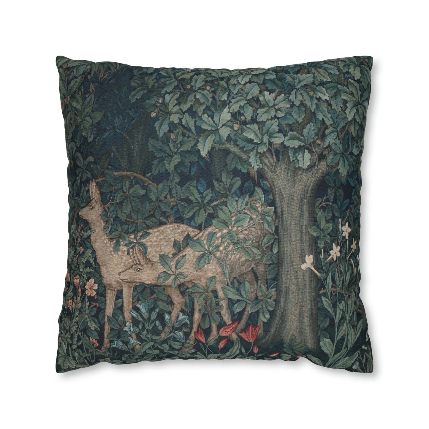 William Morris & Co Spun Poly Cushion Cover - Green Forest Collection (Dear)
