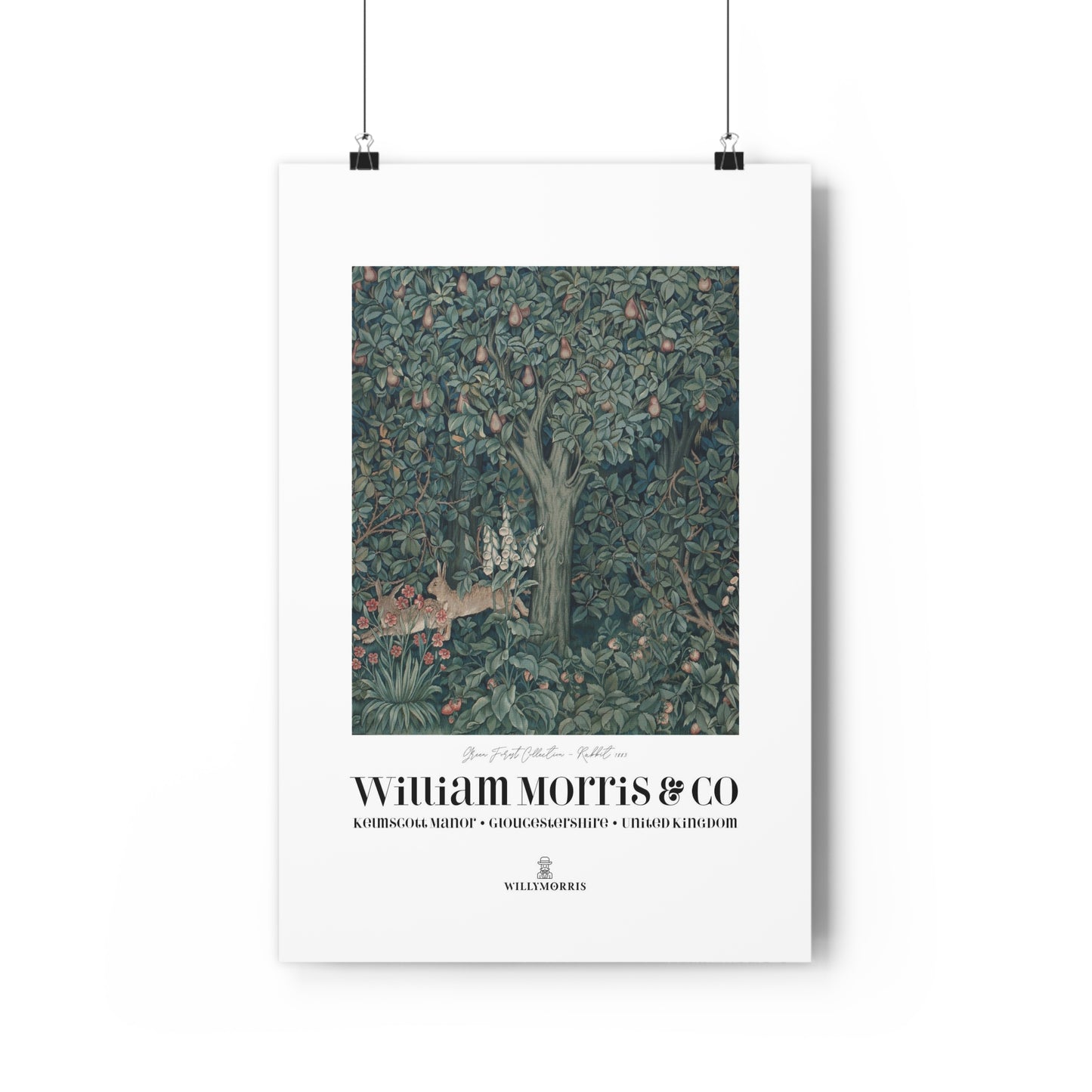 Giclée Art Print inspired by William Morris - Greenery Collection (Rabbit)