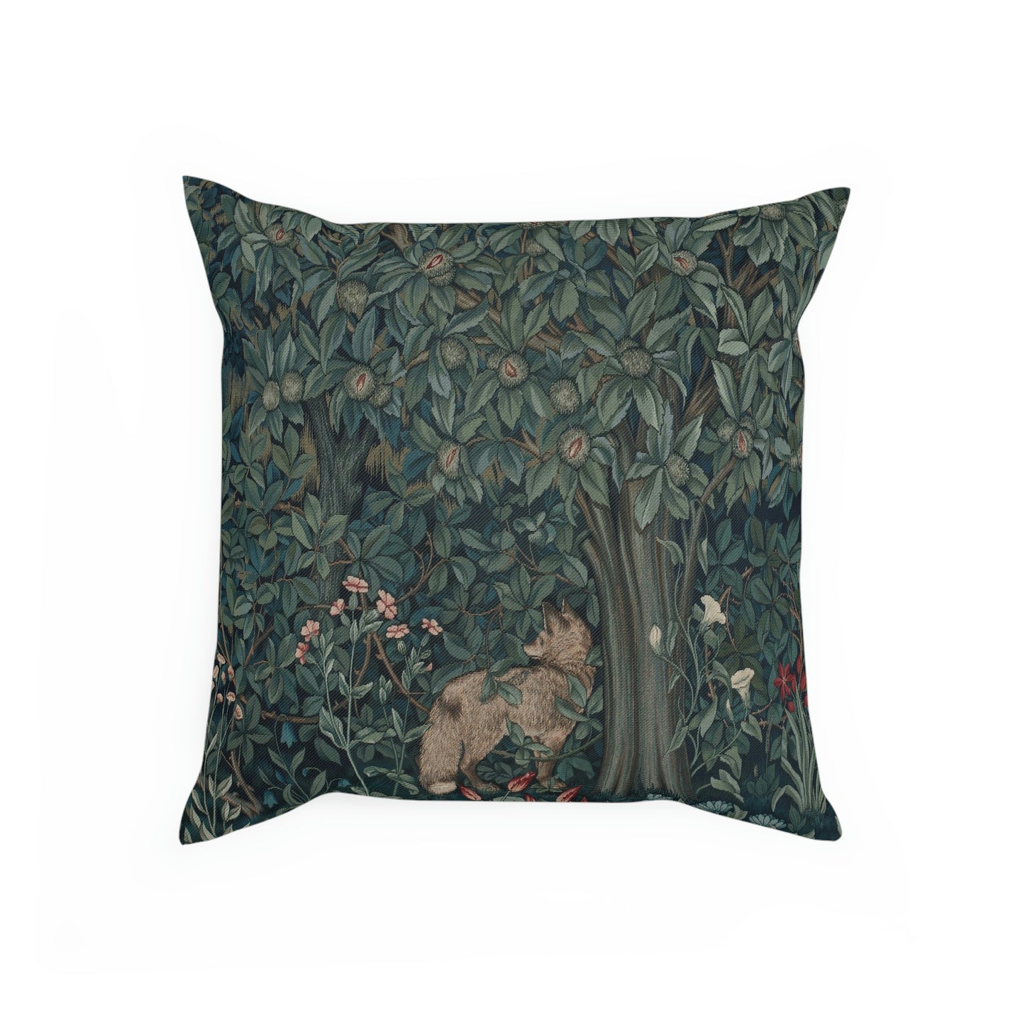 William-Morris-and-Co-Cushion-and-Cushion-Cover-Fox-by-John-Henry-Dearle-Green-Forest-Collection-7