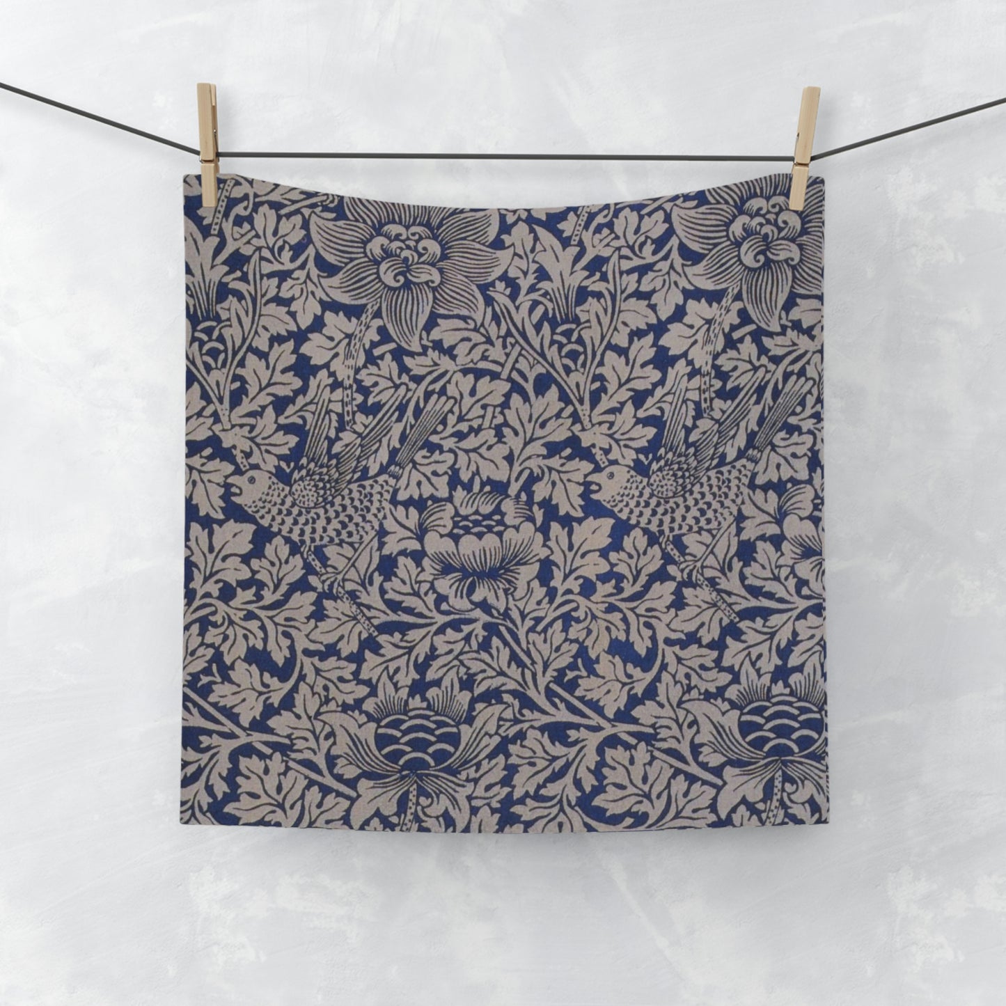 William Morris & Co Face Cloth - Bird and Anemone Collection-1