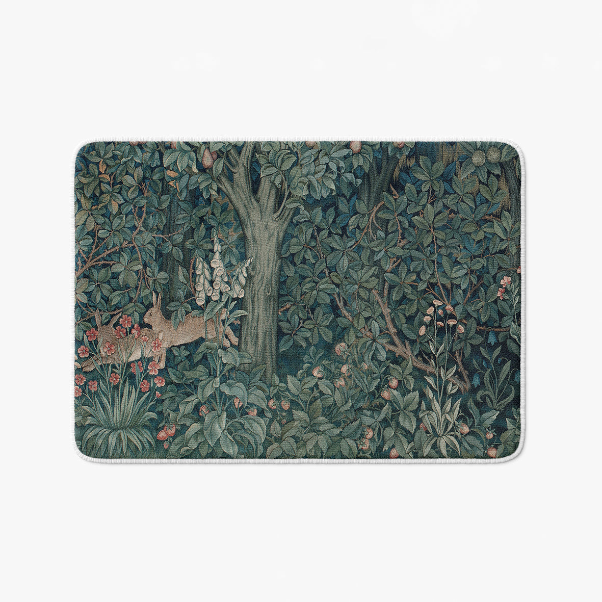 William-Morris-&-Co-Memory-Foam-Bath-Mat-Rabbit-Green-Forest-Collection-1