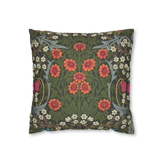 Faux Suede Cushion inspired by William Morris -