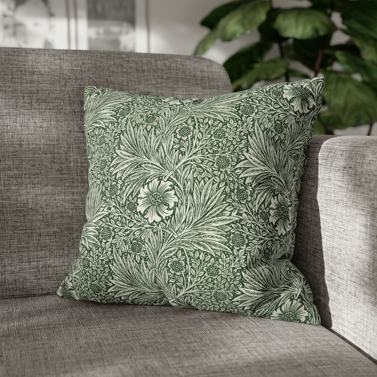 Spun Poly Cushion Cover inspired by William Morris -