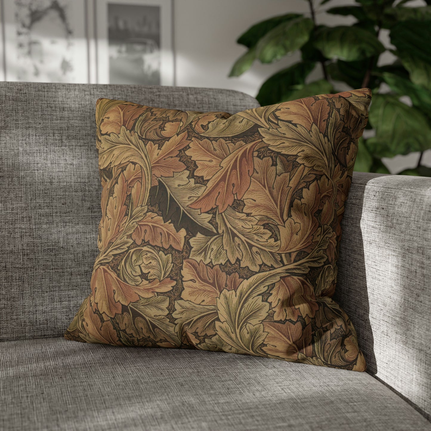 william-morris-co-spun-poly-cushion-cover-acanthus-collection-brown-6