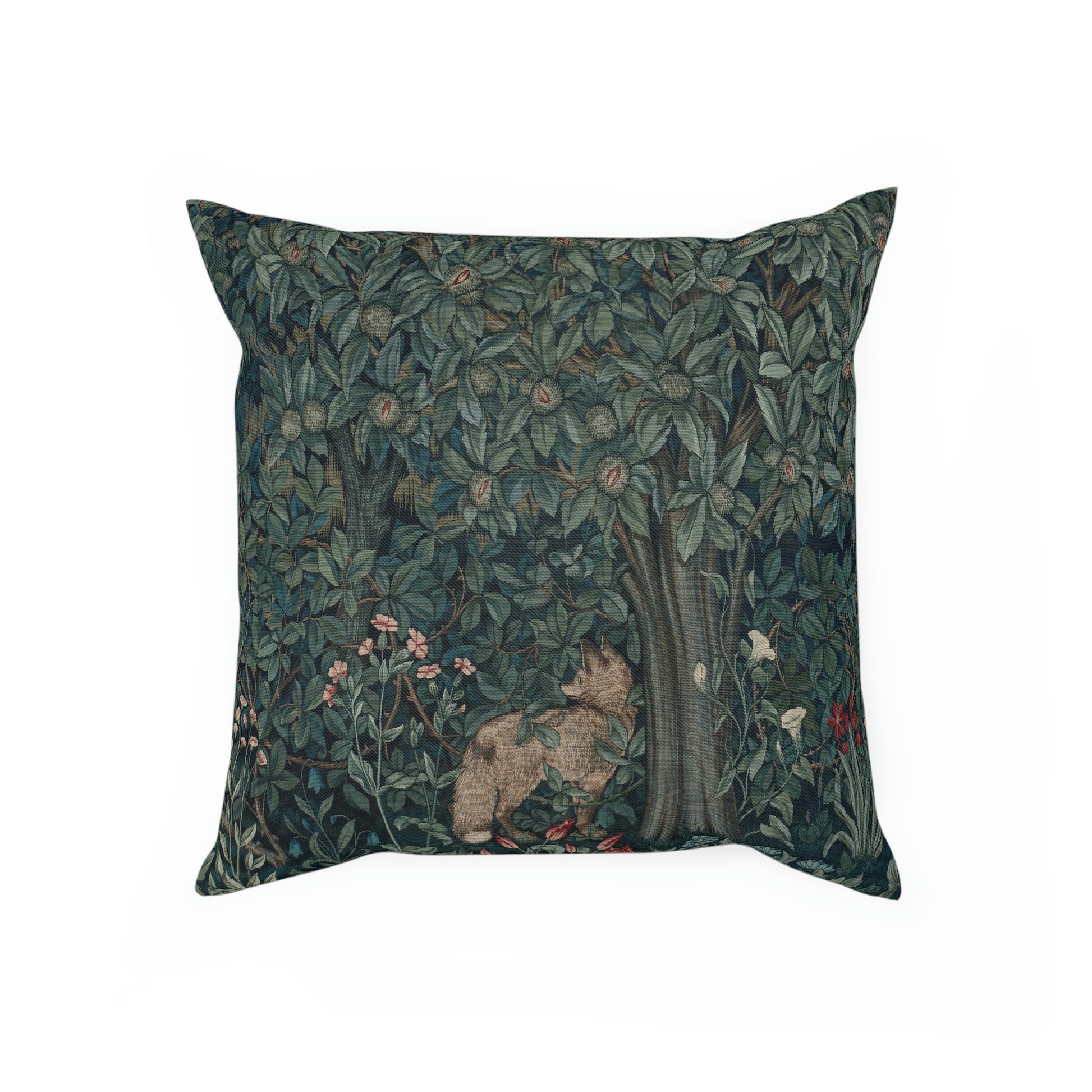 William-Morris-and-Co-Cushion-and-Cushion-Cover-Fox-by-John-Henry-Dearle-Green-Forest-Collection-6