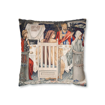 Spun Poly Cushion Cover inspired by William Morris - Holy Grail Collection (King)