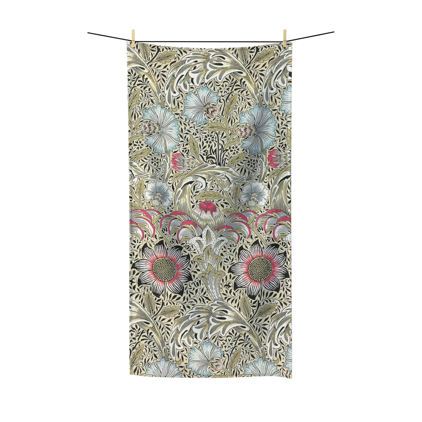 Luxury Polycotton Towel inspired by William Morris - Corncockle Collection