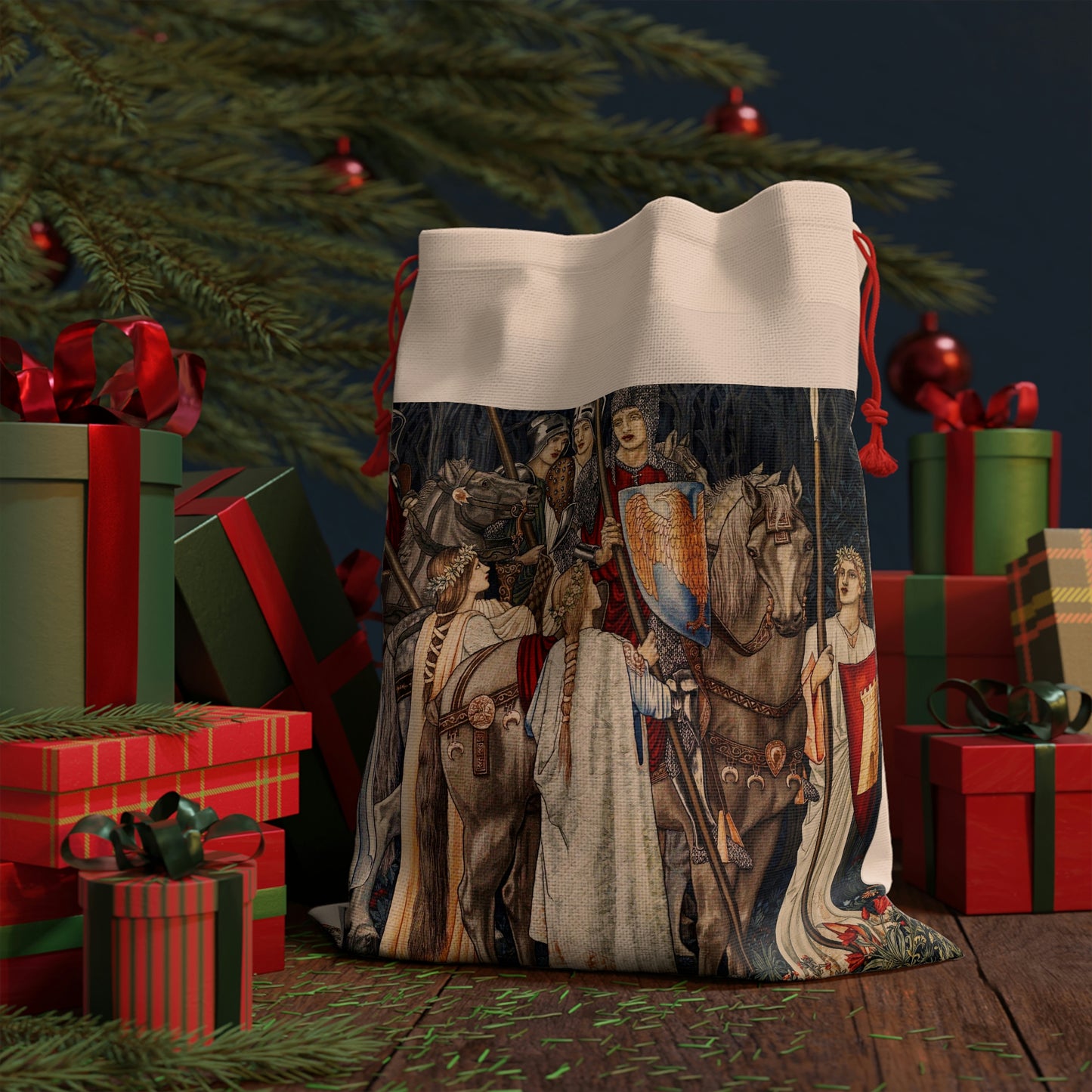 Christmas Santa Sack inspired by William Morris -