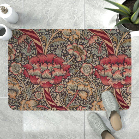 william-morris-co-memory-foam-bath-mat-wandle-collection-red-1