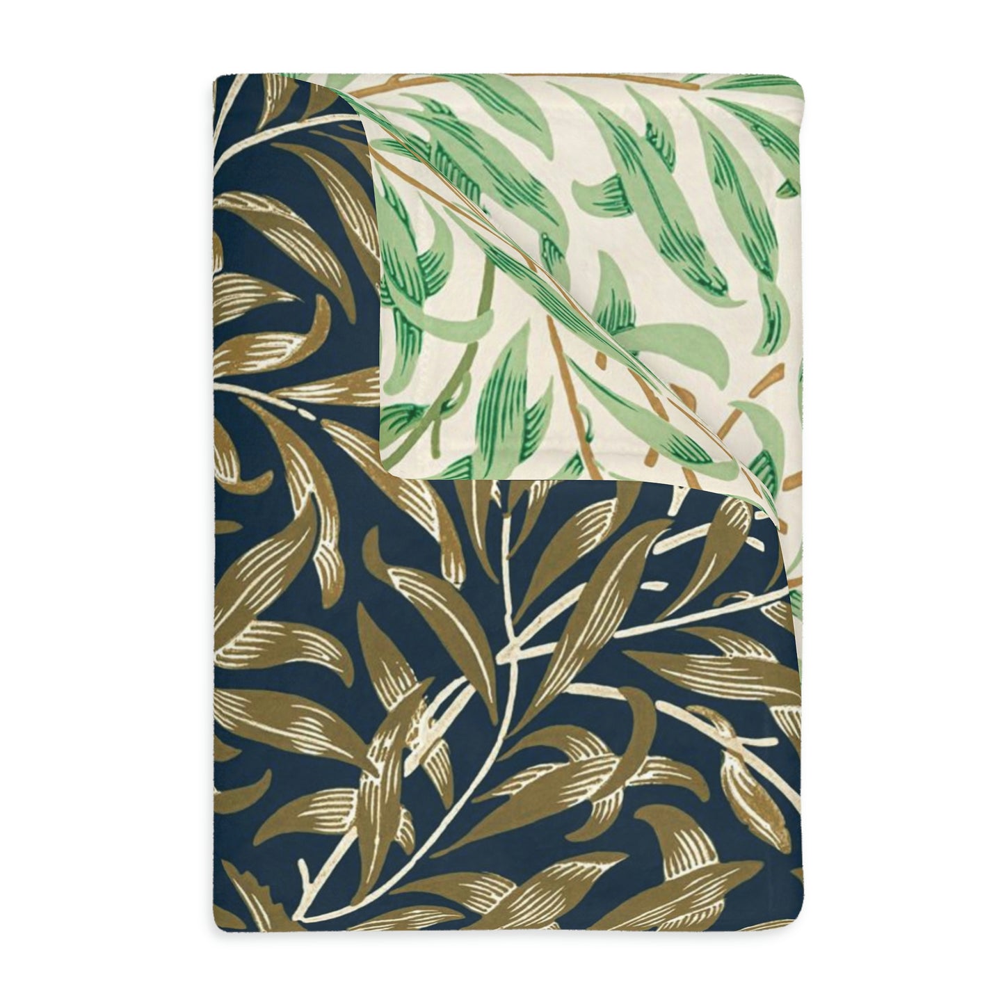 William Morris & Co Luxury Velveteen Minky Blanket (Two-sided print) - Willow Collection