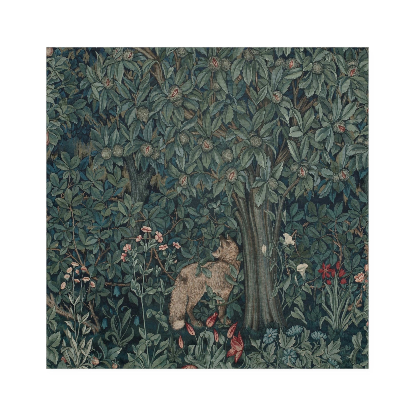 William-Morris-&-Co-Table-Napkins-Fox-by-John Henry-Dearle-Green-Forest-Collection-2