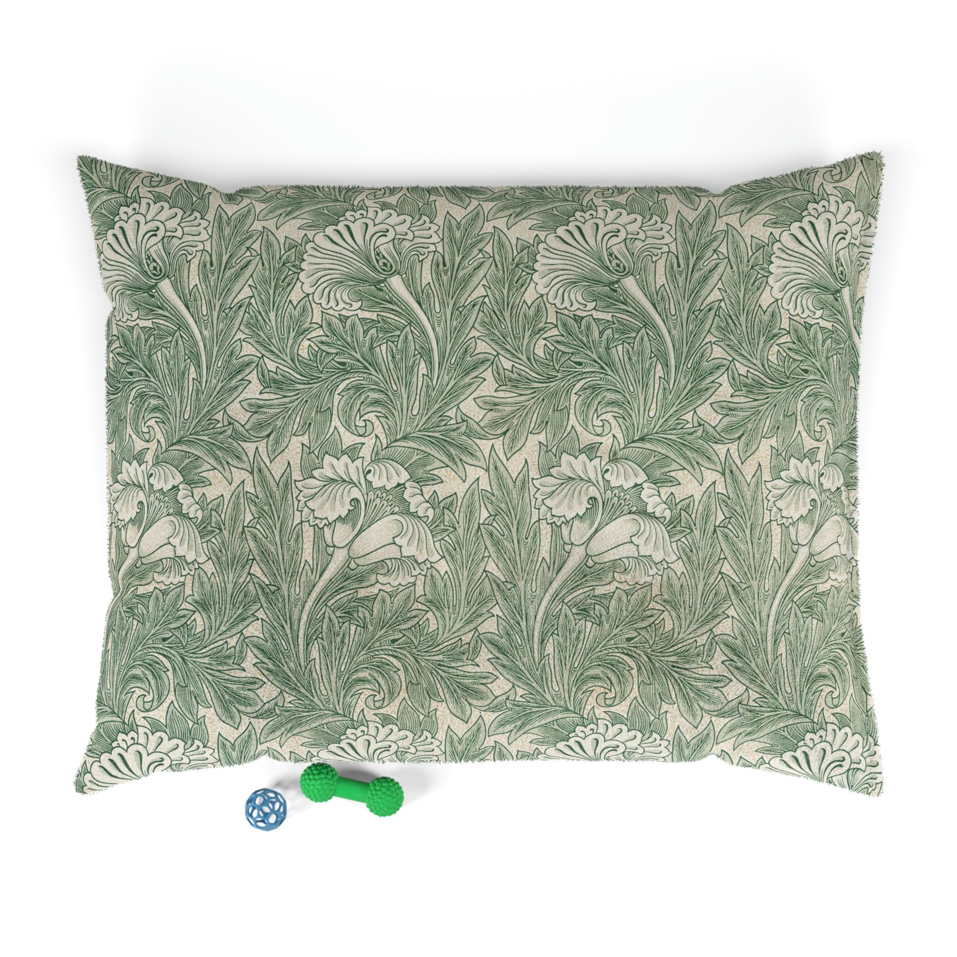 William-Morris-&-Co-Pet-Bed-Green-Tulip-Collection-1