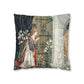 Cushion Cover in a religious inspired pattern by William Morris  & Co called Holy Grail Collection (Door) by the designer Edward Burne-Jones