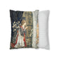 Cushion Cover in a religious inspired pattern by William Morris  & Co called Holy Grail Collection (Door) by the designer Edward Burne-Jones