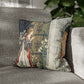 Cushion Cover in a religious inspired pattern by William Morris  & Co called Holy Grail Collection (Door) by the designer Edward Burne-Jones