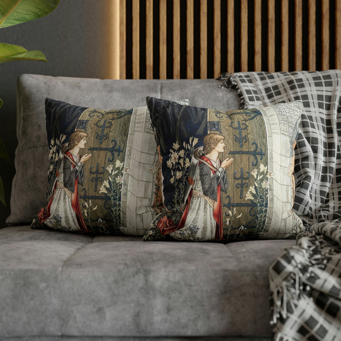 Cushion Cover inspired by William Morris - Holy Grail Collection (Door)