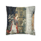 Cushion Cover in a religious inspired pattern by William Morris  & Co called Holy Grail Collection (Door) by the designer Edward Burne-Jones