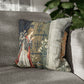 Cushion Cover in a religious inspired pattern by William Morris  & Co called Holy Grail Collection (Door) by the designer Edward Burne-Jones