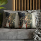 Cushion Cover in a religious inspired pattern by William Morris  & Co called Holy Grail Collection (Door) by the designer Edward Burne-Jones