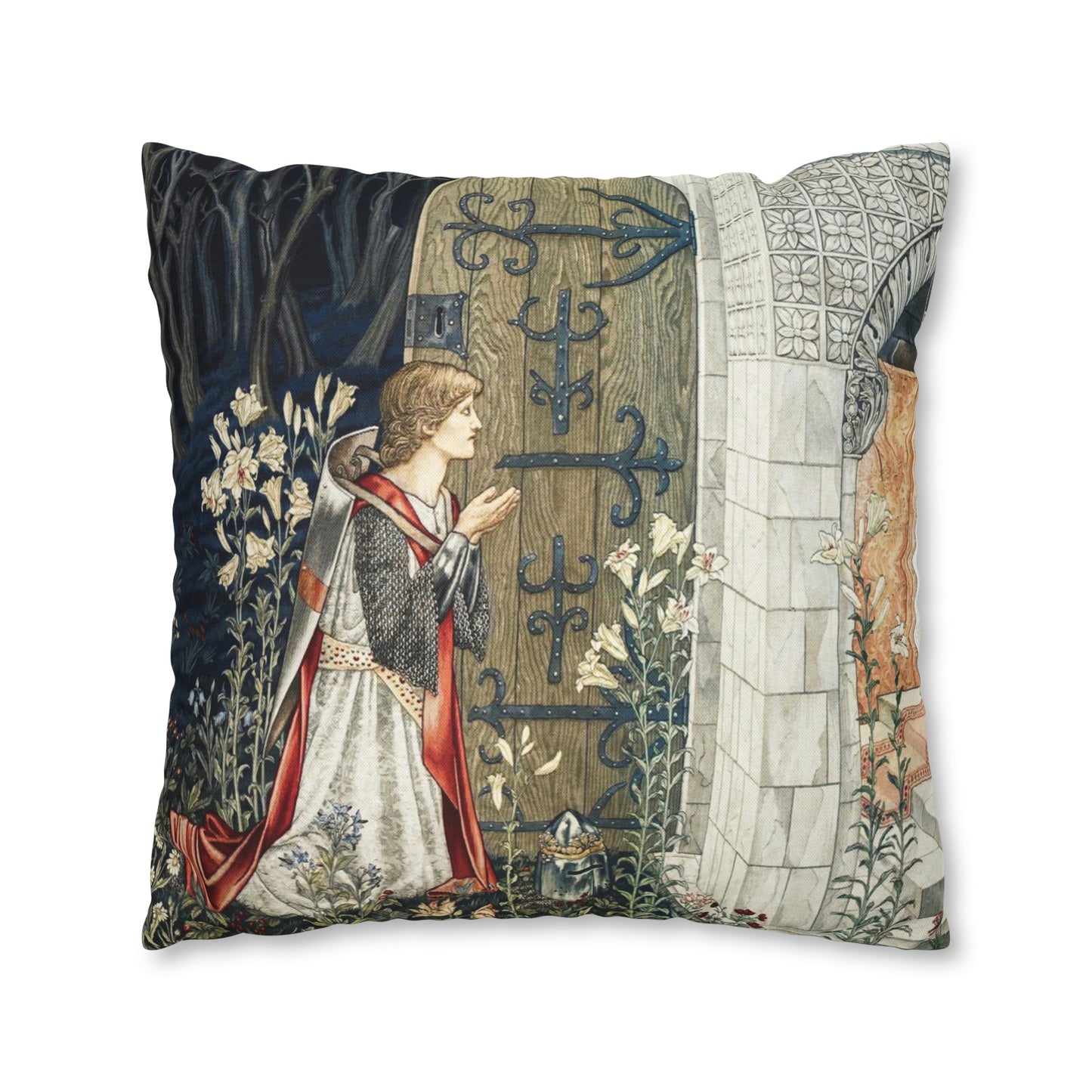 Cushion Cover inspired by William Morris - Holy Grail Collection (Door)