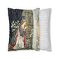 Cushion Cover in a religious inspired pattern by William Morris  & Co called Holy Grail Collection (Door) by the designer Edward Burne-Jones