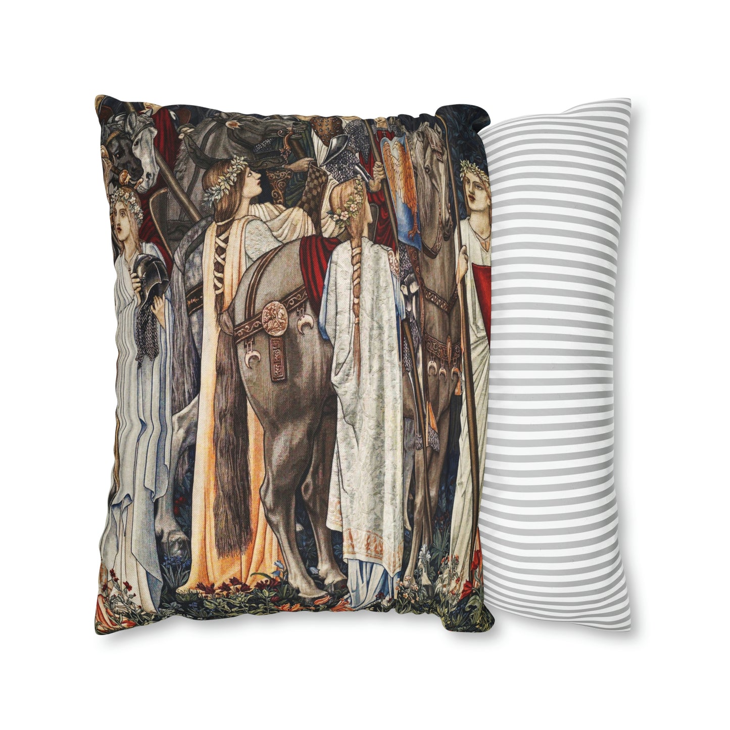 Cushion Cover inspired by William Morris - Holy Grail Collection (Horses)