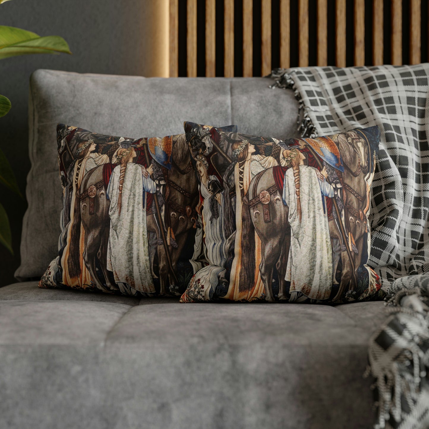 Cushion Cover inspired by William Morris - Holy Grail Collection (Horses)