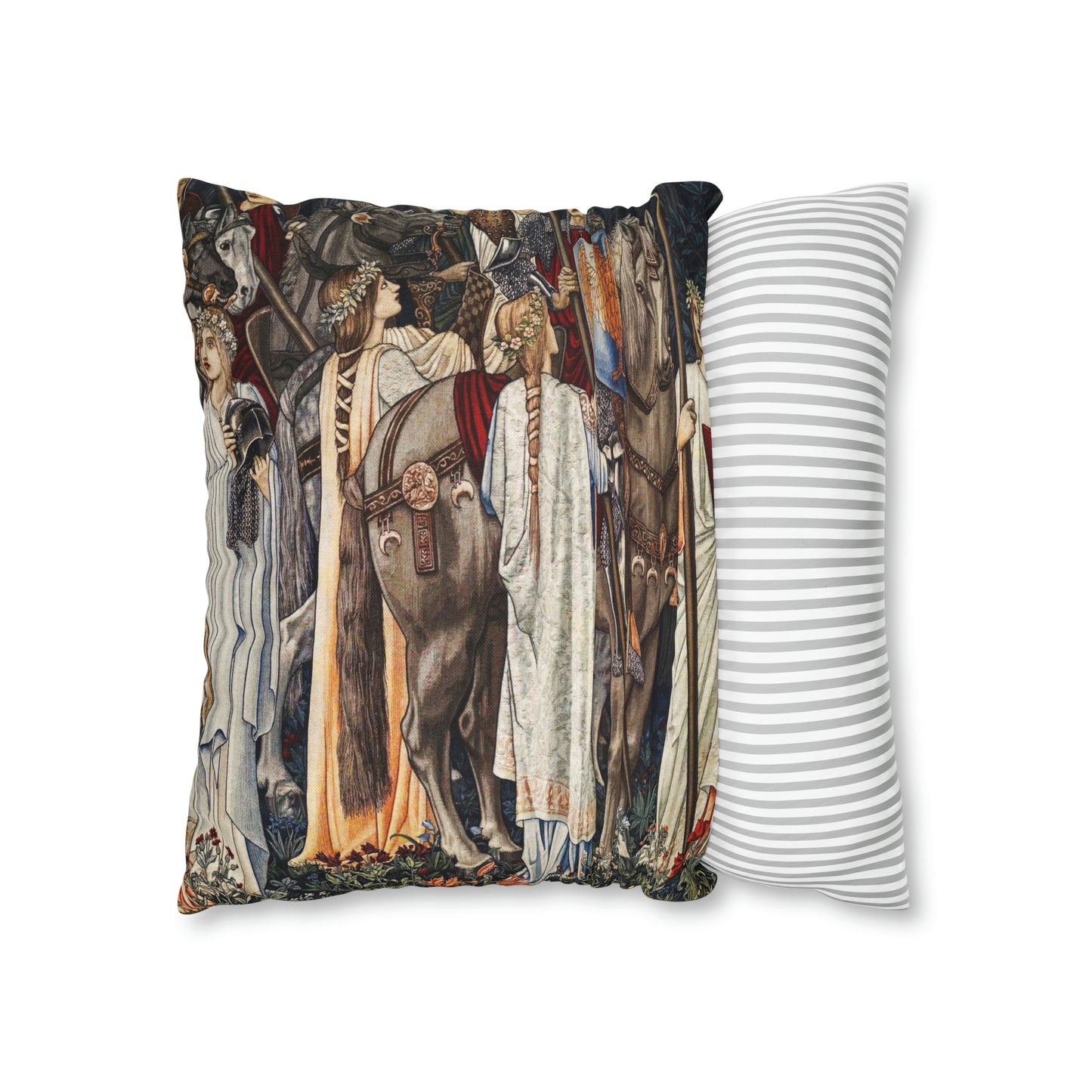 Cushion Cover inspired by William Morris - Holy Grail Collection (Horses)