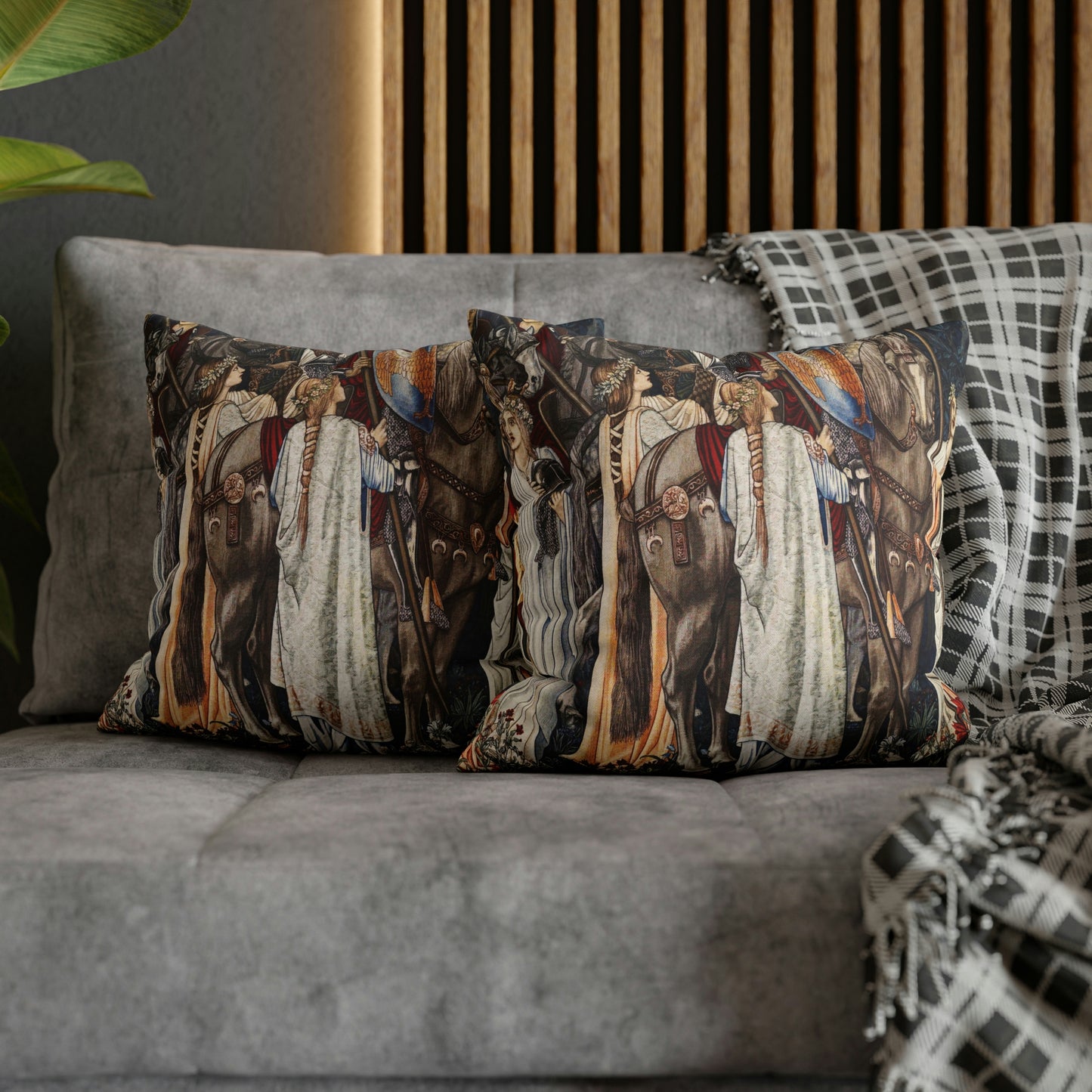 Cushion Cover inspired by William Morris - Holy Grail Collection (Horses)