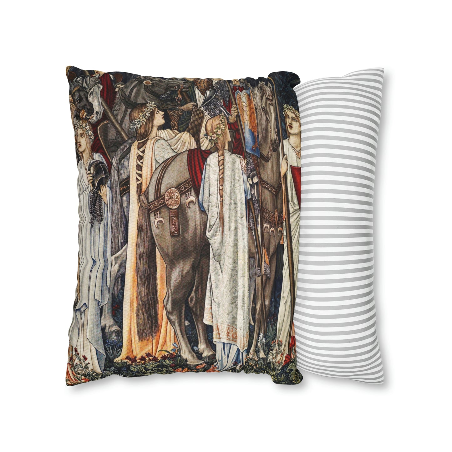 Cushion Cover inspired by William Morris - Holy Grail Collection (Horses)