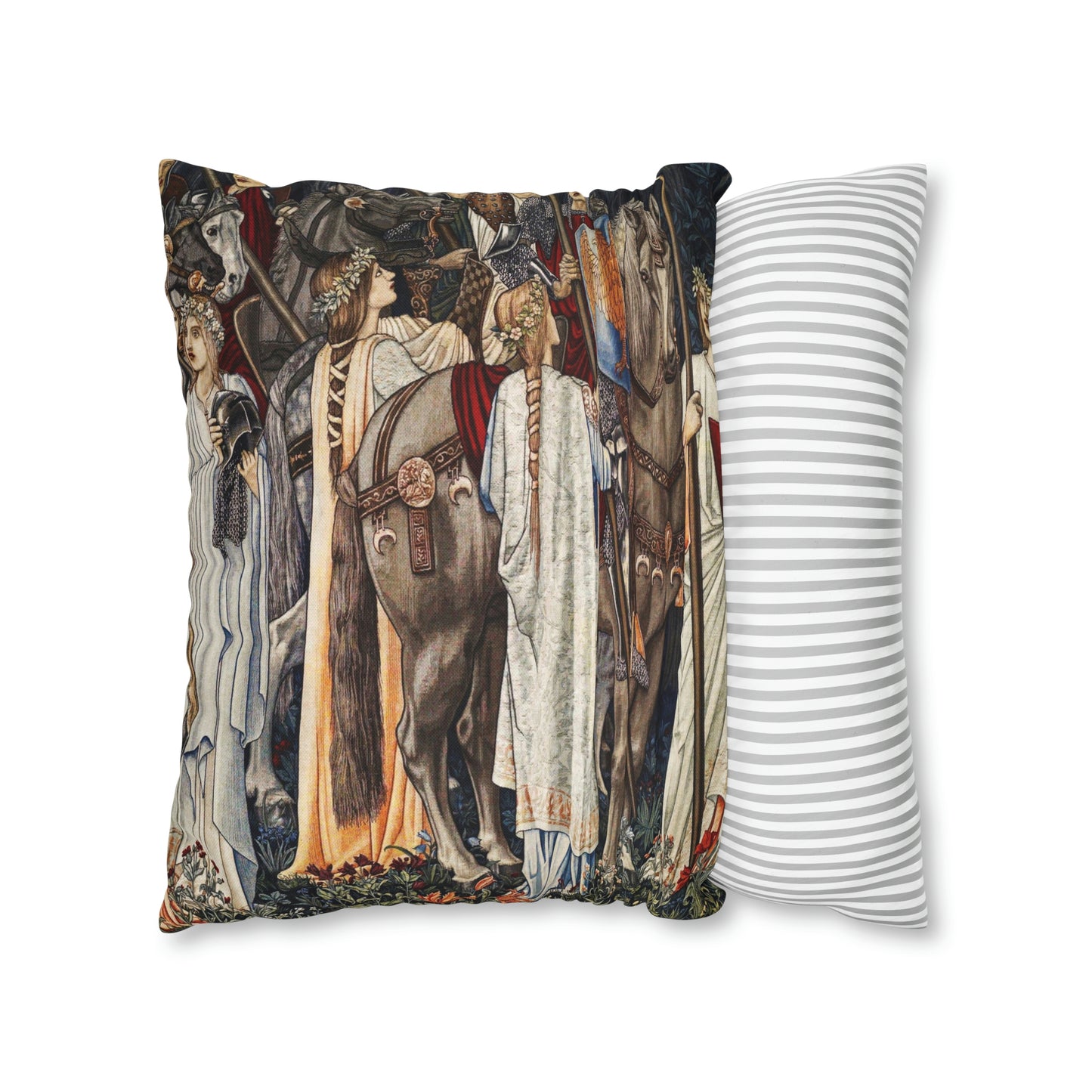 Cushion Cover inspired by William Morris - Holy Grail Collection (Horses)