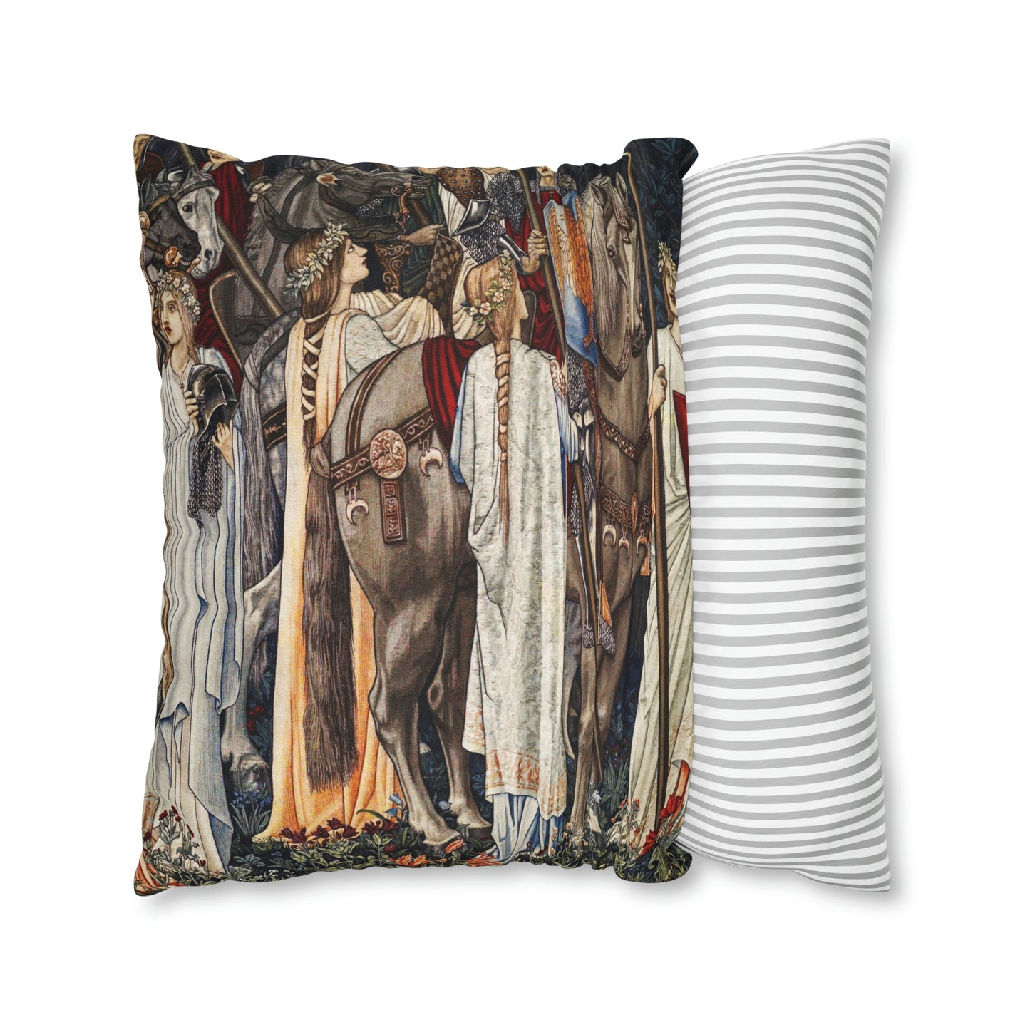 Cushion Cover inspired by William Morris - Holy Grail Collection (Horses)