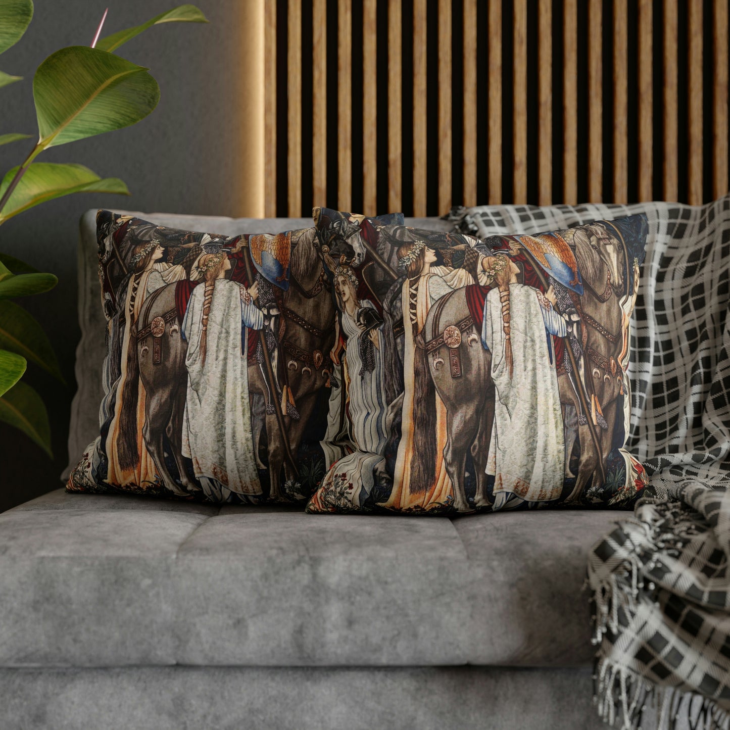 Cushion Cover inspired by William Morris - Holy Grail Collection (Horses)