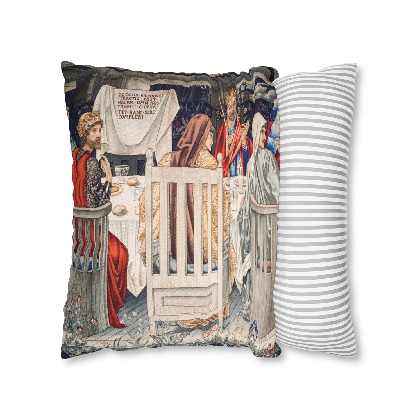 Cushion Cover originally created by John Henry Dearle for William Morris & Co based on a tapestry called Holy Grail Collection (King)