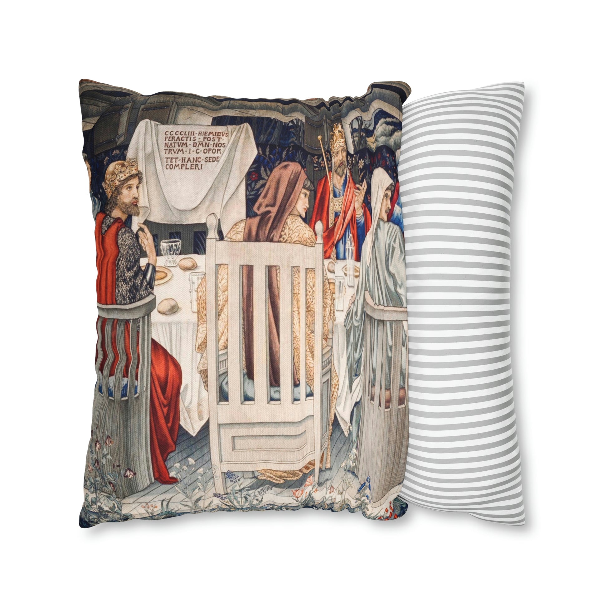 Cushion Cover originally created by John Henry Dearle for William Morris & Co based on a tapestry called Holy Grail Collection (King)