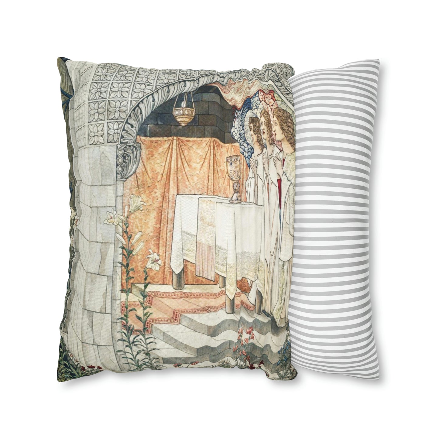 Cushion Cover inspired by William Morris - Holy Grail Collection (Prayer)