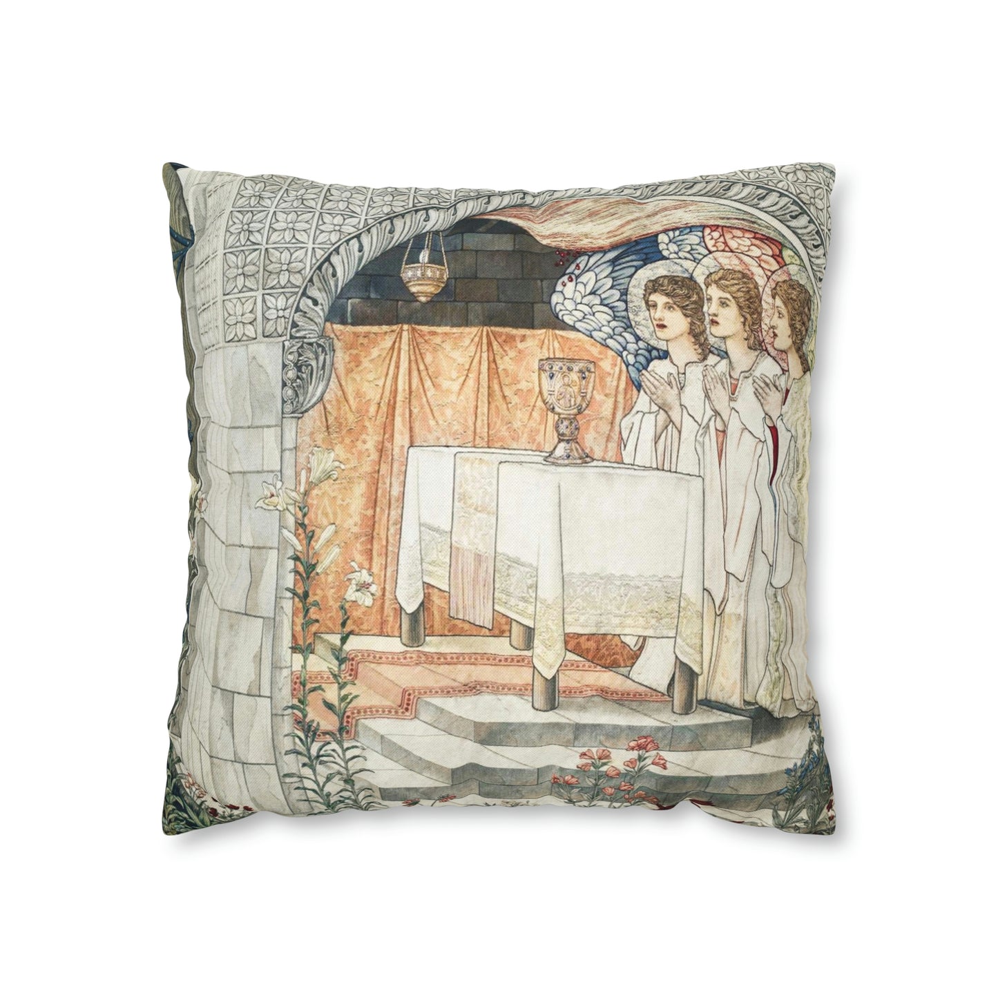 Cushion Cover inspired by William Morris - Holy Grail Collection (Prayer)