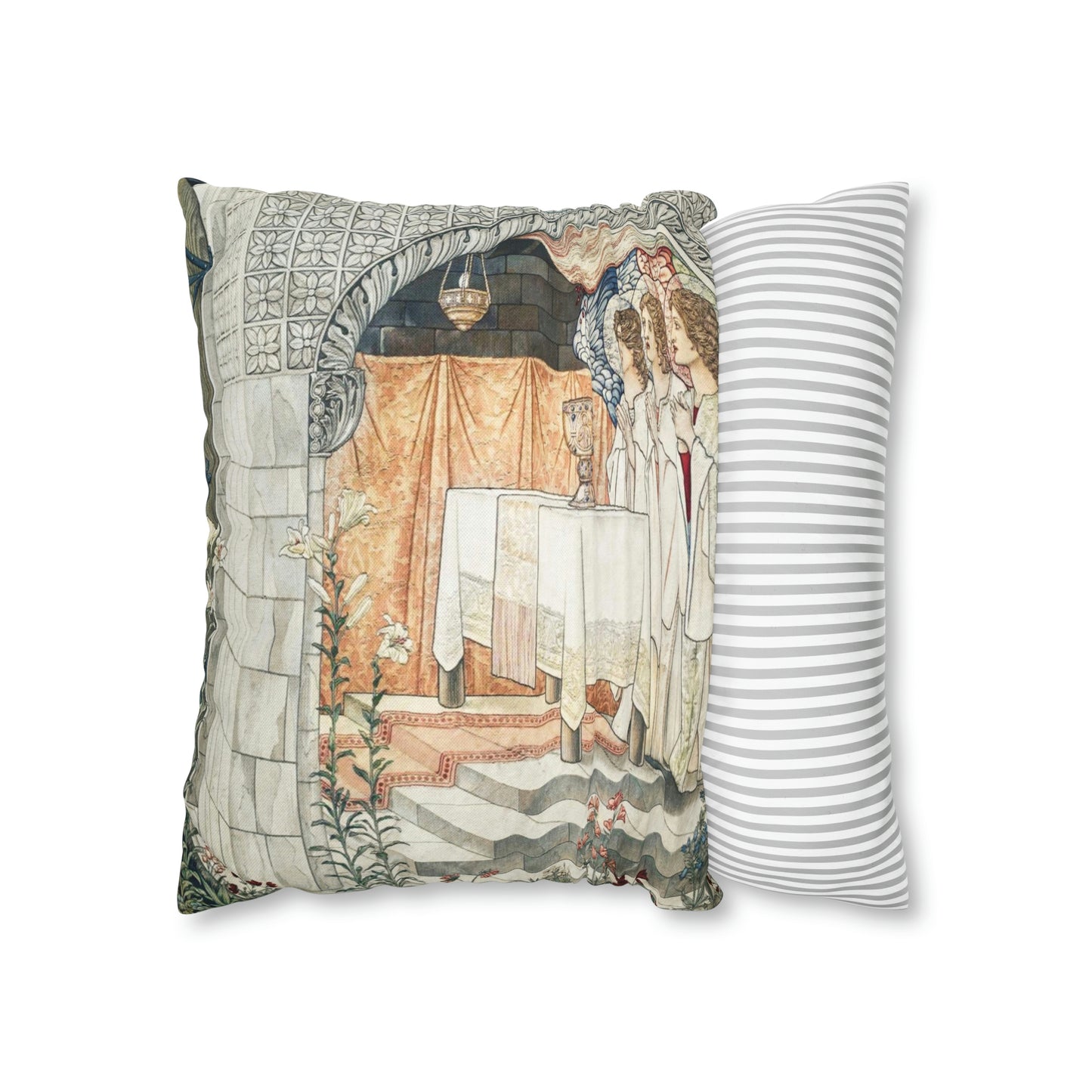 Cushion Cover inspired by William Morris - Holy Grail Collection (Prayer)