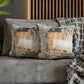 Cushion Cover for William Morris & Co by Edward Burne-Jones from a woollen tapestry called Holy Grail Collection (Prayer) in Gold, Orange, Green, Brown, Red and Blue