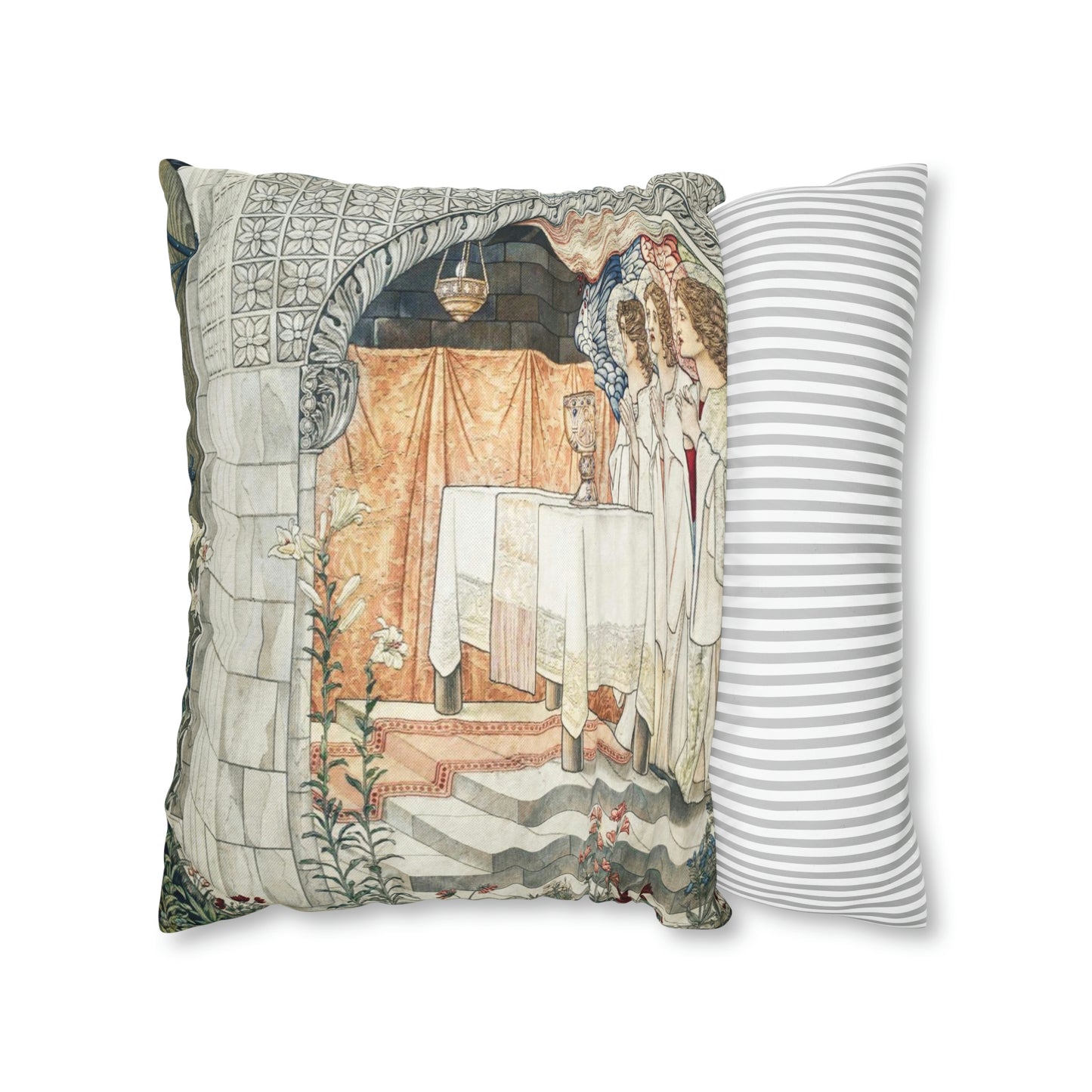 Cushion Cover inspired by William Morris - Holy Grail Collection (Prayer)