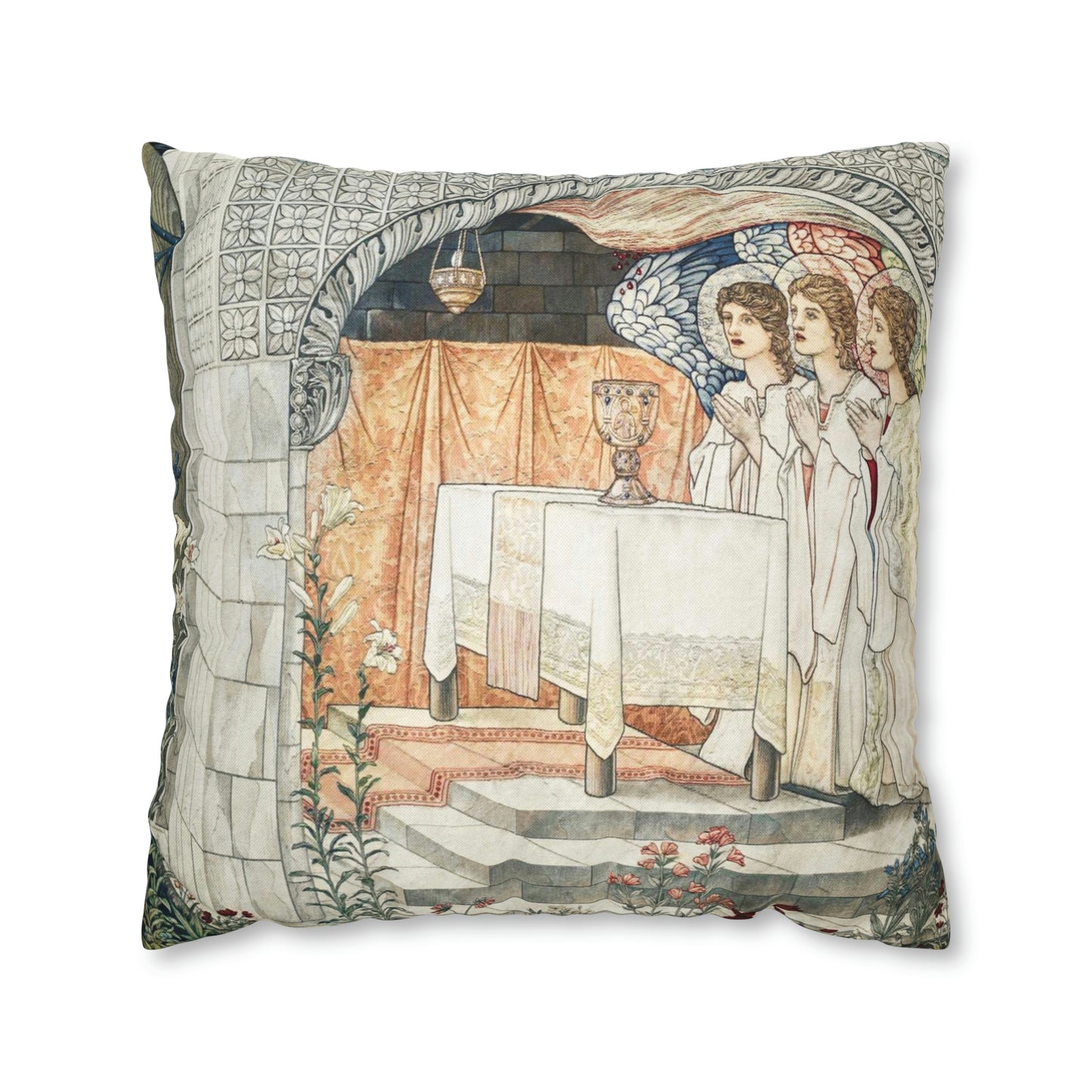 Cushion Cover inspired by William Morris - Holy Grail Collection (Prayer)