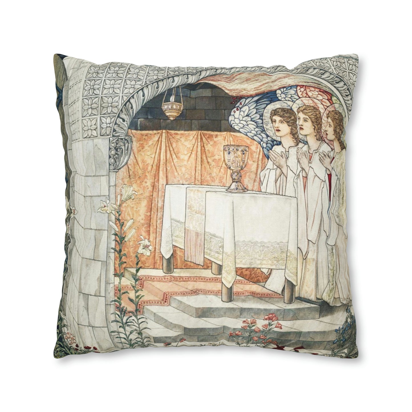 Cushion Cover inspired by William Morris - Holy Grail Collection (Prayer)