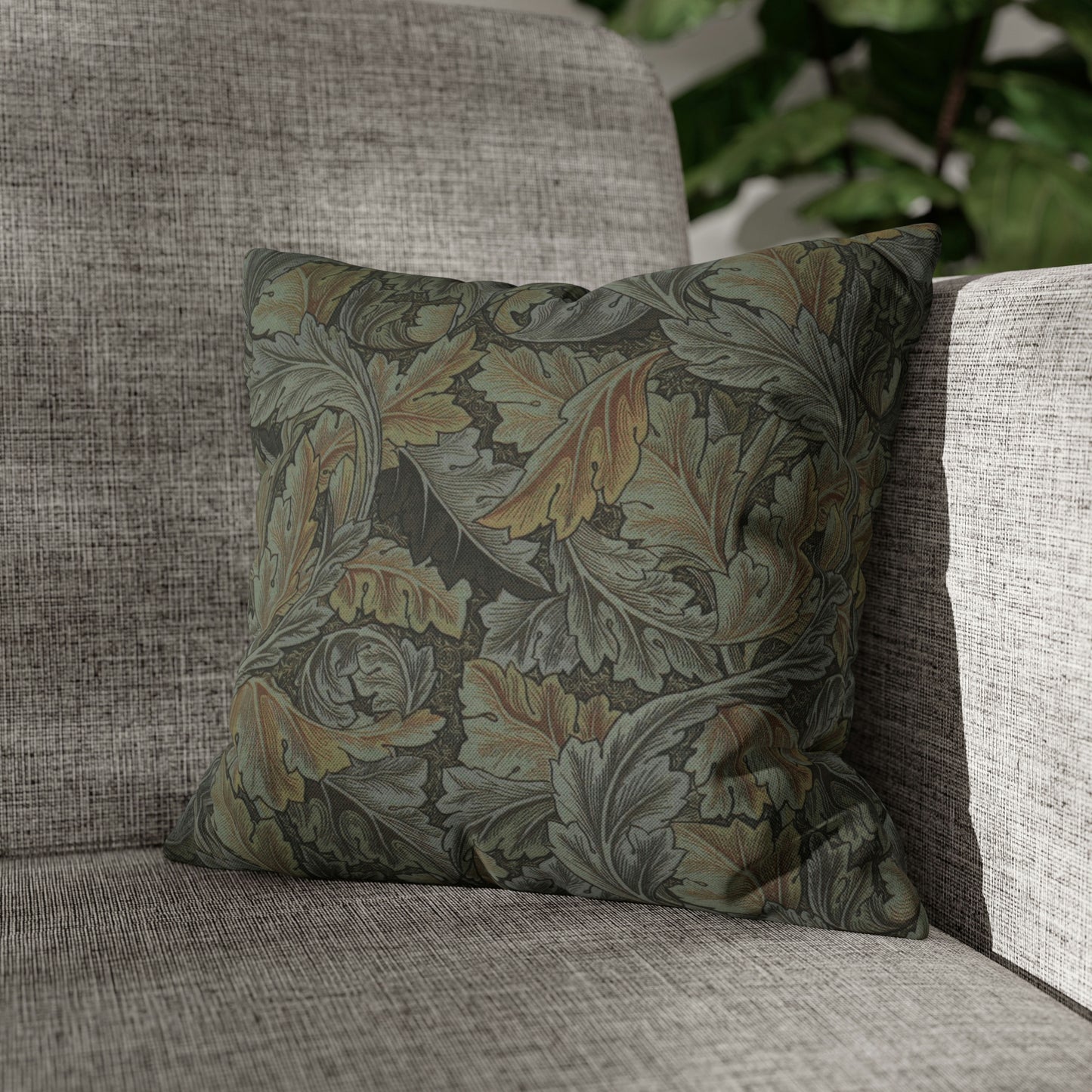 Cushion Cover inspired by William Morris - Acanthus Collection (Grey)