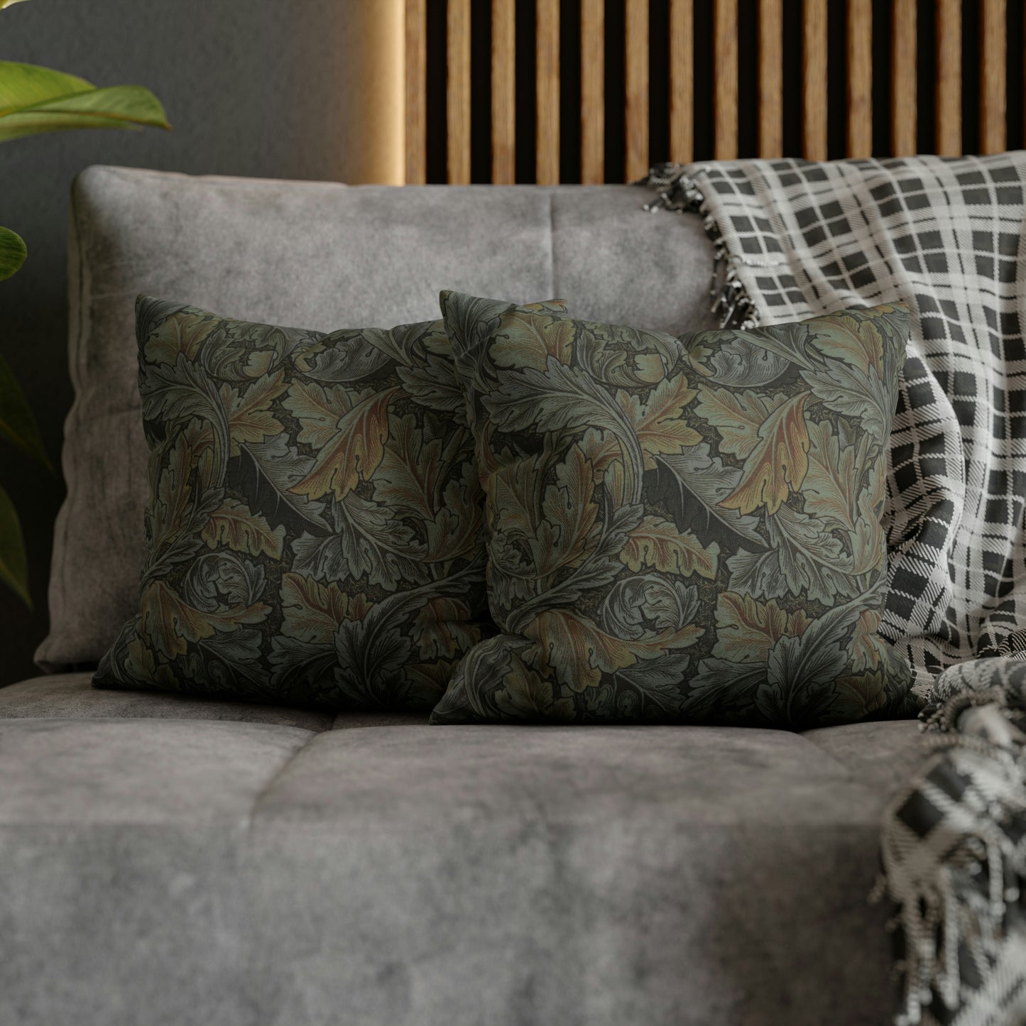 Cushion Cover inspired by William Morris - Acanthus Collection (Grey)