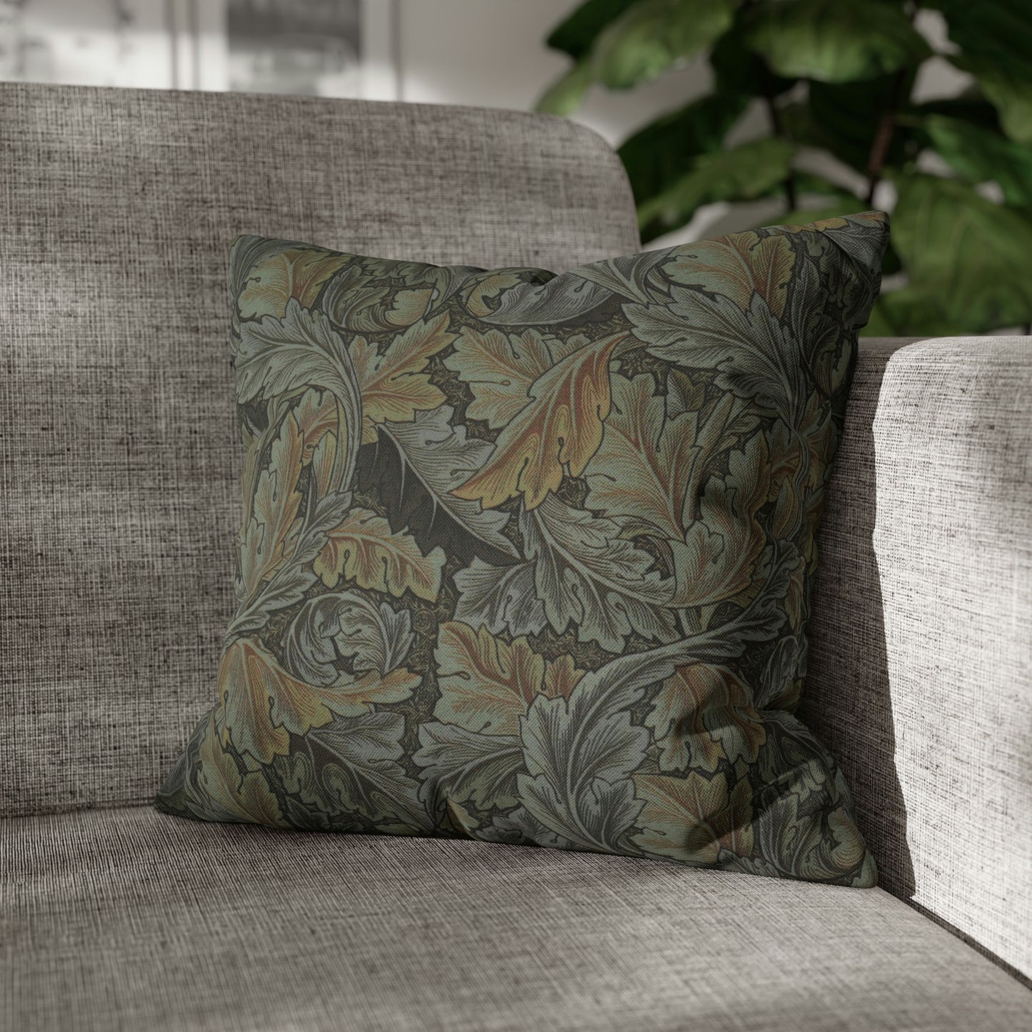 Cushion Cover inspired by William Morris - Acanthus Collection (Grey)