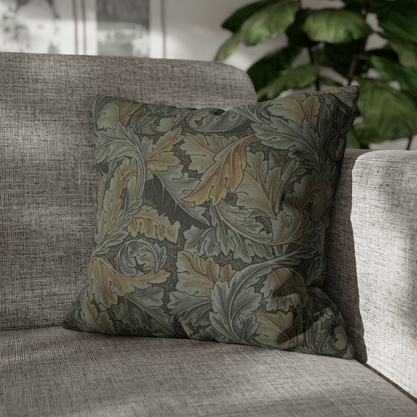 Cushion Cover inspired by William Morris - Acanthus Collection (Grey)