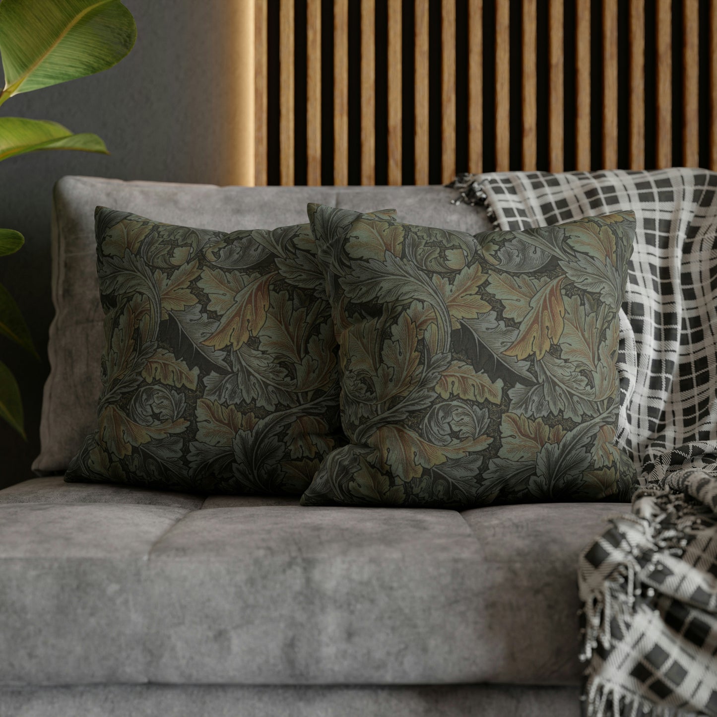Cushion Cover inspired by William Morris - Acanthus Collection (Grey)