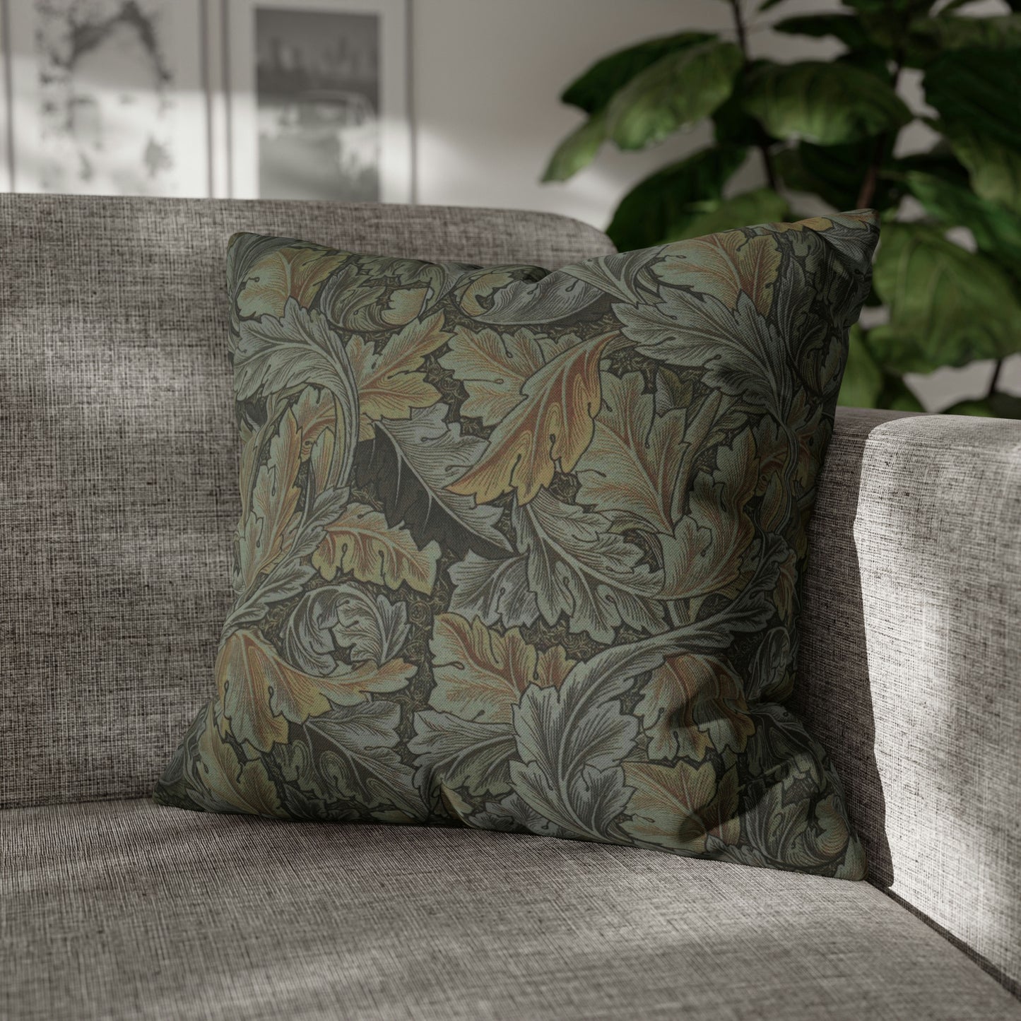 Cushion Cover inspired by William Morris - Acanthus Collection (Grey)